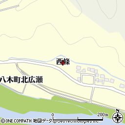 京都府南丹市八木町北広瀬（西條）周辺の地図