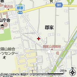 兵庫県丹波篠山市郡家302周辺の地図