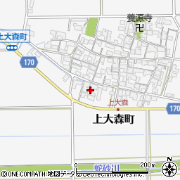 滋賀県東近江市上大森町1291周辺の地図
