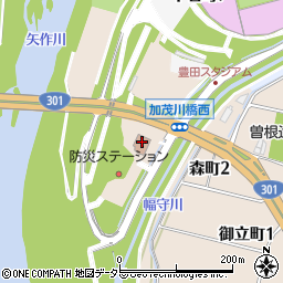 矢作川豊田防災ステーション周辺の地図