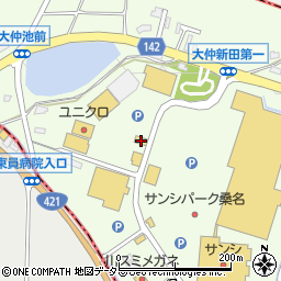 バーミヤン 桑名サンシパーク店周辺の地図