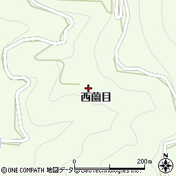 愛知県東栄町（北設楽郡）西薗目周辺の地図