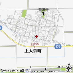 滋賀県東近江市上大森町1104周辺の地図