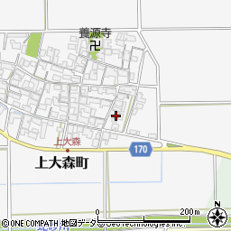 滋賀県東近江市上大森町1076周辺の地図