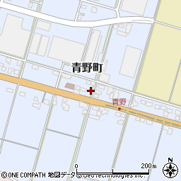 滋賀県東近江市青野町周辺の地図