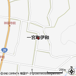 兵庫県宍粟市一宮町伊和周辺の地図