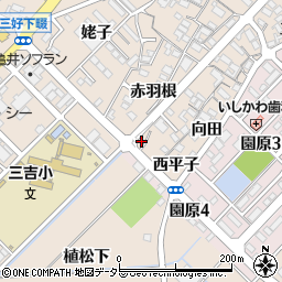 愛知県みよし市三好町赤羽根22周辺の地図