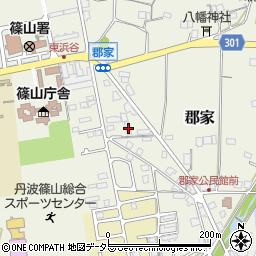 兵庫県丹波篠山市郡家865周辺の地図