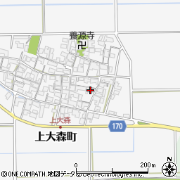 滋賀県東近江市上大森町1084周辺の地図