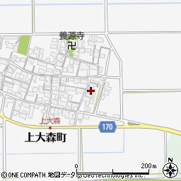 滋賀県東近江市上大森町1077周辺の地図