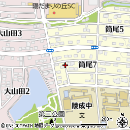 大山田ニュータウン周辺の地図