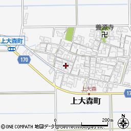 滋賀県東近江市上大森町1131周辺の地図