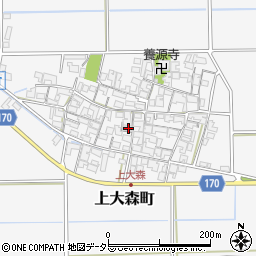 滋賀県東近江市上大森町1101周辺の地図