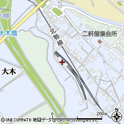 三岐鉄道株式会社　北大社車両区周辺の地図