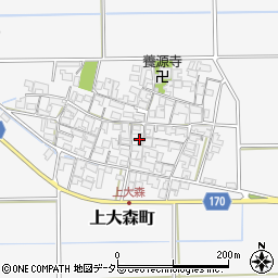 滋賀県東近江市上大森町1102周辺の地図