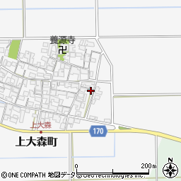 滋賀県東近江市上大森町1078周辺の地図