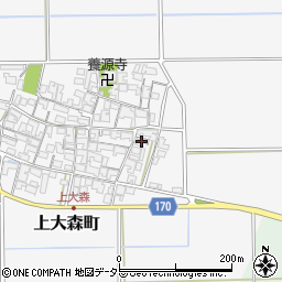 滋賀県東近江市上大森町1080周辺の地図