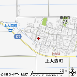 滋賀県東近江市上大森町1129周辺の地図