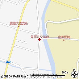 角西井交差点周辺の地図