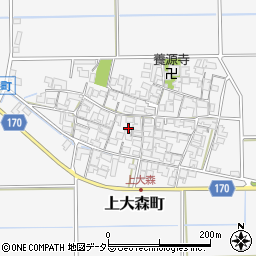 滋賀県東近江市上大森町1110周辺の地図