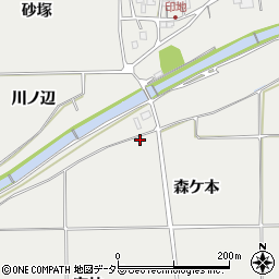 京都府亀岡市旭町（森ケ本）周辺の地図