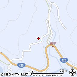 愛知県設楽町（北設楽郡）豊邦（ムカイ）周辺の地図