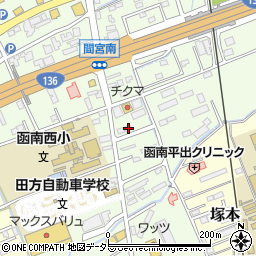 静岡県田方郡函南町間宮659-7周辺の地図