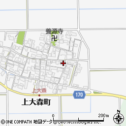 滋賀県東近江市上大森町1081周辺の地図