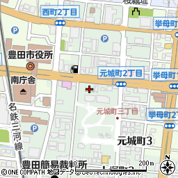 ファミリーマート豊田元城町二丁目店周辺の地図