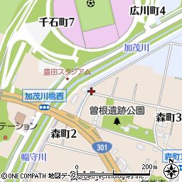 豊田スタジアム南第4駐車場周辺の地図