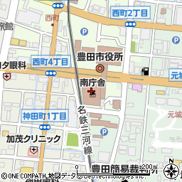 豊田市役所上下水道局　企画課周辺の地図