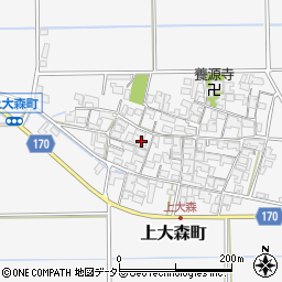 滋賀県東近江市上大森町1122周辺の地図