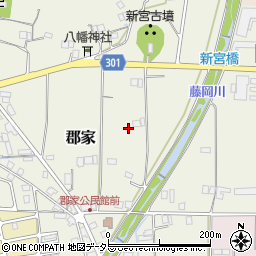 兵庫県丹波篠山市郡家周辺の地図