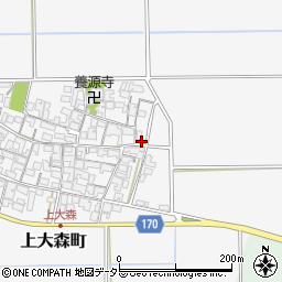 滋賀県東近江市上大森町829周辺の地図