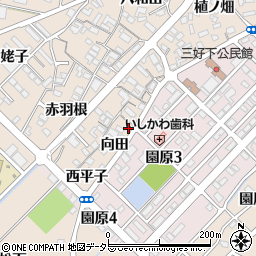 愛知県みよし市三好町（下前田）周辺の地図