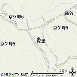 愛知県豊田市古瀬間町配添周辺の地図