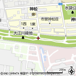 大江川緑地トイレ１周辺の地図