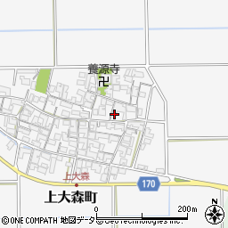 滋賀県東近江市上大森町820周辺の地図
