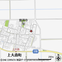 滋賀県東近江市上大森町828周辺の地図