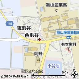 兵庫県丹波篠山市西浜谷381-1周辺の地図