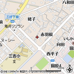 愛知県みよし市三好町赤羽根95周辺の地図