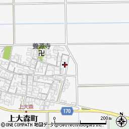 滋賀県東近江市上大森町832周辺の地図