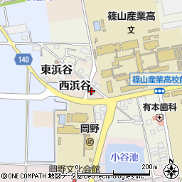 兵庫県丹波篠山市西浜谷381-4周辺の地図