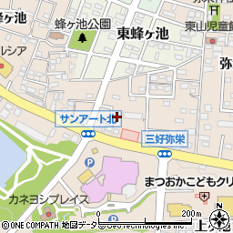 愛知県みよし市三好町弥栄7-12周辺の地図