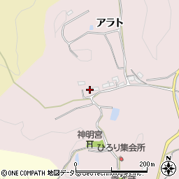 愛知県豊田市平折町（アラト）周辺の地図