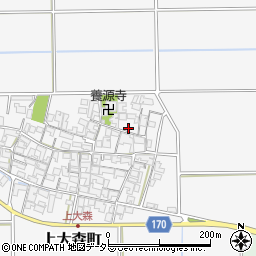滋賀県東近江市上大森町周辺の地図