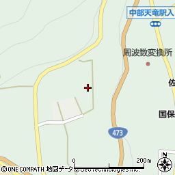静岡県浜松市天竜区佐久間町中部422周辺の地図