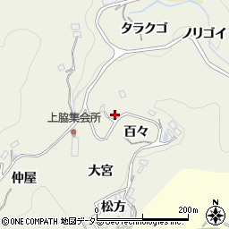 愛知県豊田市上脇町百々29周辺の地図
