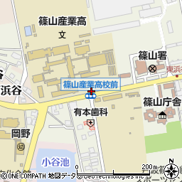 篠山産業高校前周辺の地図