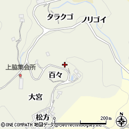 愛知県豊田市上脇町百々25周辺の地図